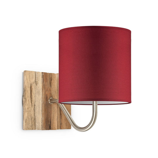 Home Sweet Home Wandlamp - Drift inclusief Lampenkap E27 rood 16x15cm