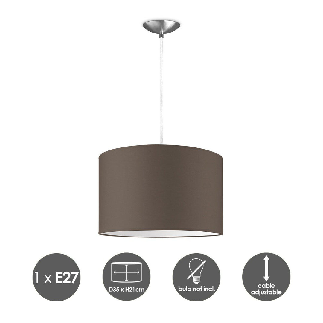 Home Sweet Home hanglamp Bling met lampenkap, E27, taupe, 35cm