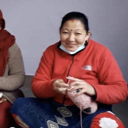 Luna-Leena varken roze - biologisch katoen - handgehaakt in Nepal