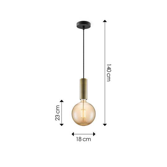 Home Sweet Home hanglamp brons Saga Globe - G180 - dimbaar E27 amber