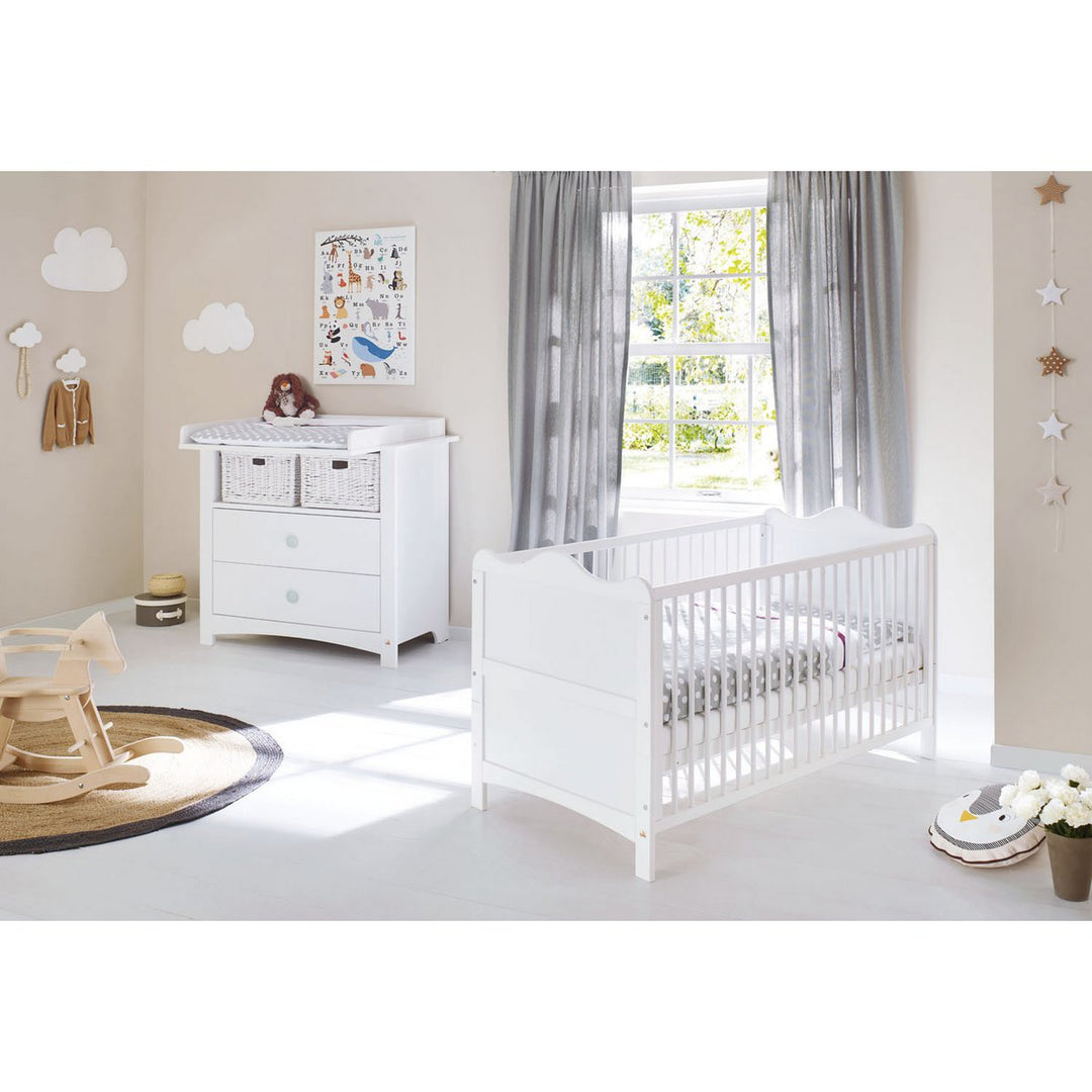 Startset 'Florentina' breed
2 delen: ledikant, brede commode