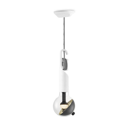 Home Sweet Home Hanglamp Move Me - Twist Cone 5.5W 2700K wit-zwart