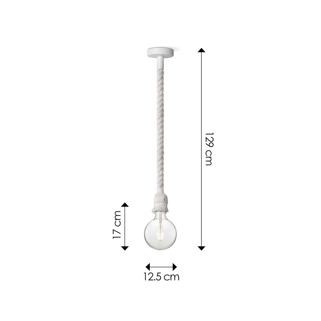 Home Sweet Home hanglamp wit Leonardo - G180 - dimbaar E27 helder