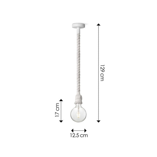 Home Sweet Home hanglamp wit Leonardo - G180 - dimbaar E27 helder