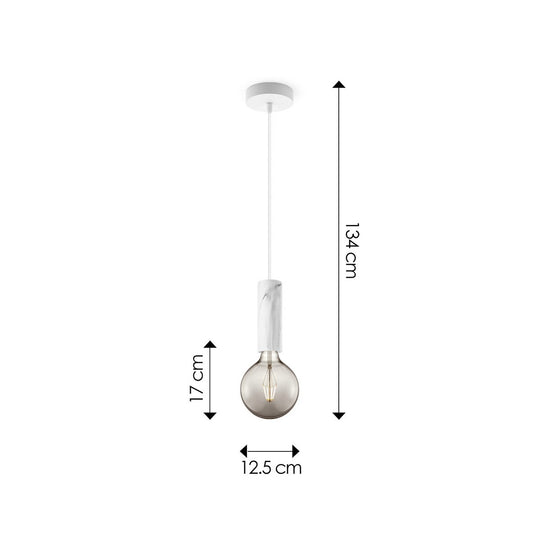 Home Sweet Home hanglamp Marmer Saga - G95 - dimbaar E27 rook