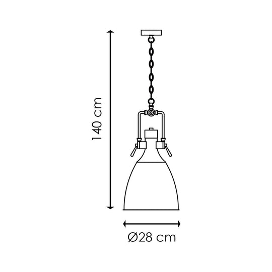 Home Sweet Home Hanglamp Dive - chroom - 28.5x29x140cm