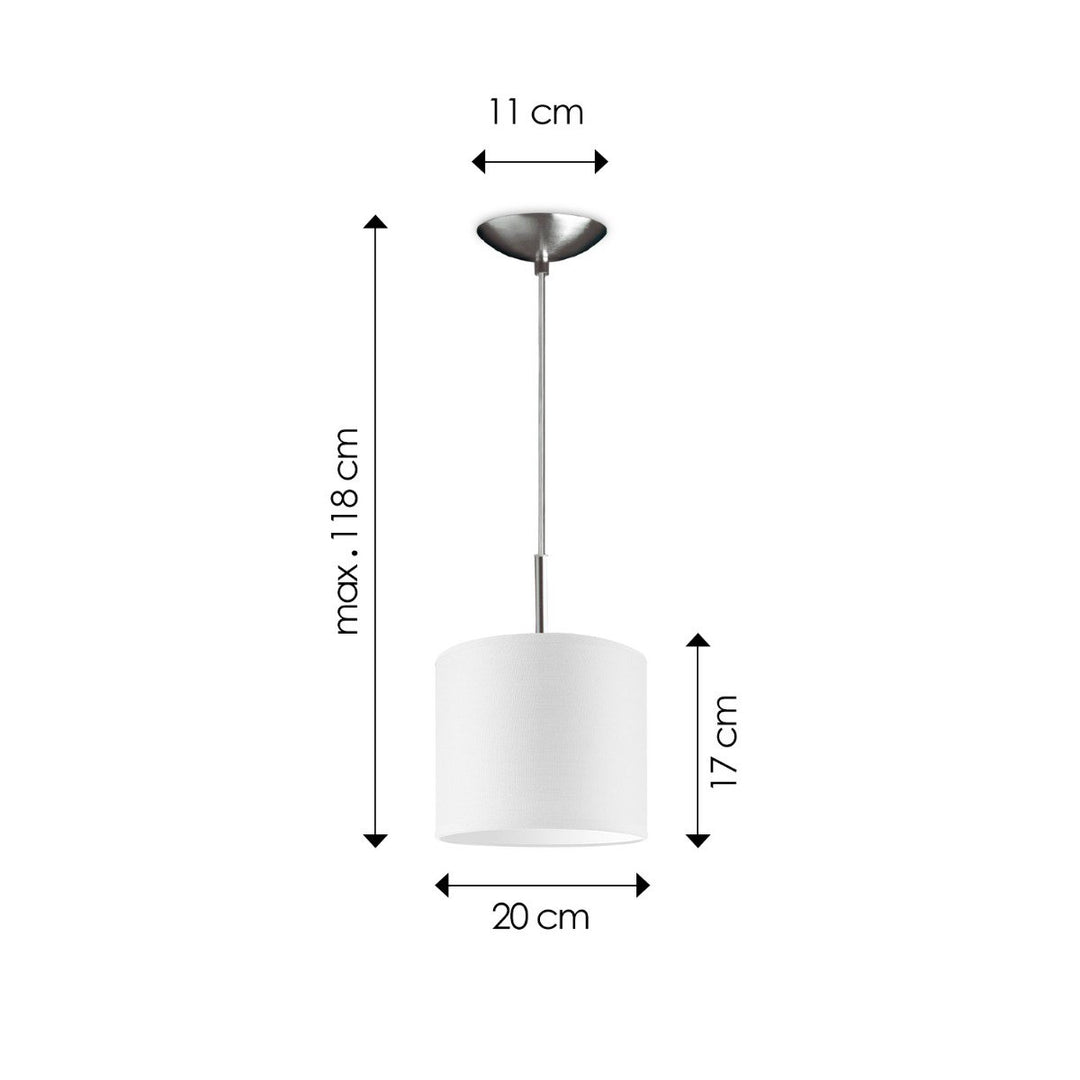 Home Sweet Home hanglamp Tube Deluxe, E27, wit, 20cm