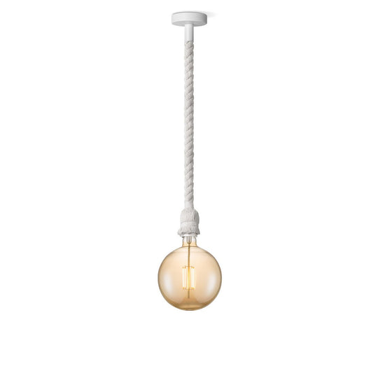 Home Sweet Home hanglamp wit Leonardo Globe - G180 - dimbaar E27 amber