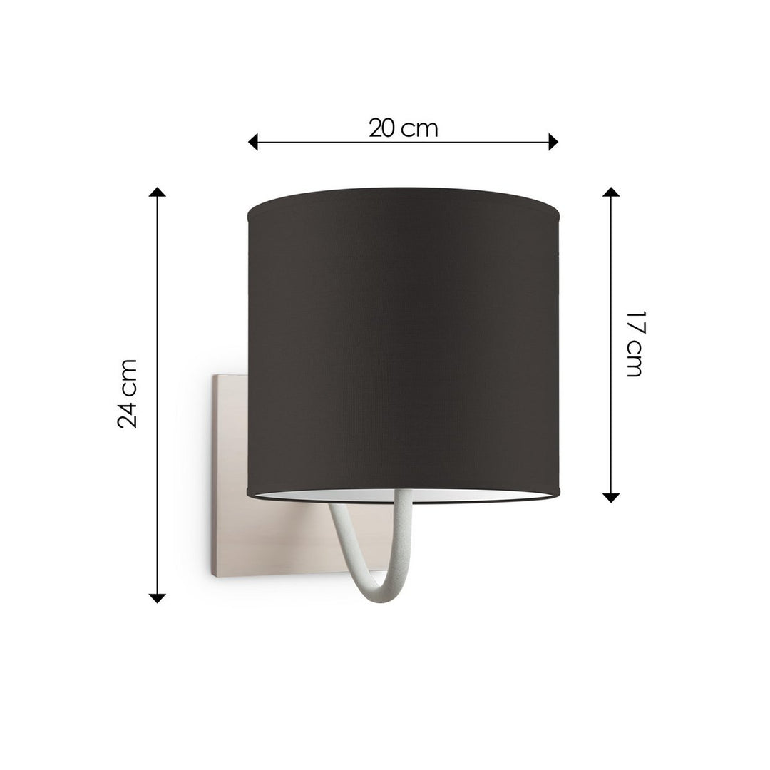 Home Sweet Home Wandlamp - Beach E27 Lampenkap chocolade 20cm