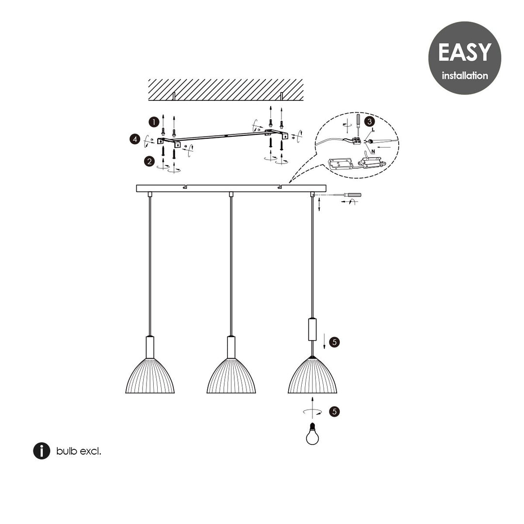 Home Sweet Home Hanglamp Credo - Messing - 70x18x125cm