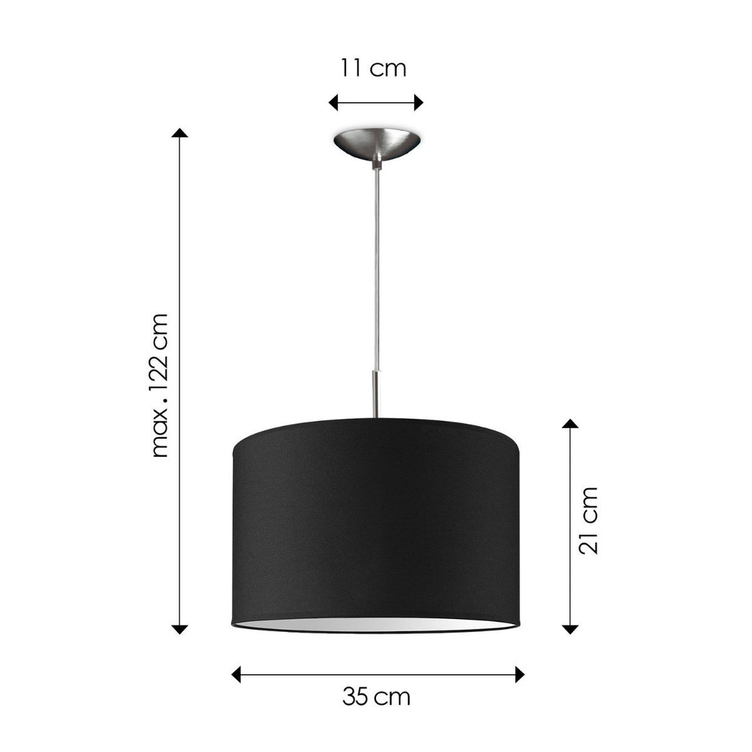 Home Sweet Home hanglamp Tube Deluxe, E27, zwart, 35cm