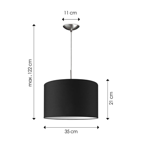 Home Sweet Home hanglamp Tube Deluxe, E27, zwart, 35cm