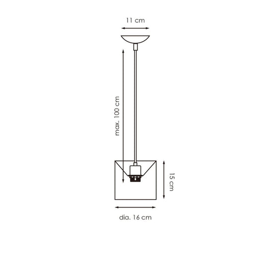 Home Sweet Home hanglamp Bling met lampenkap, E27, antraciet, 16cm