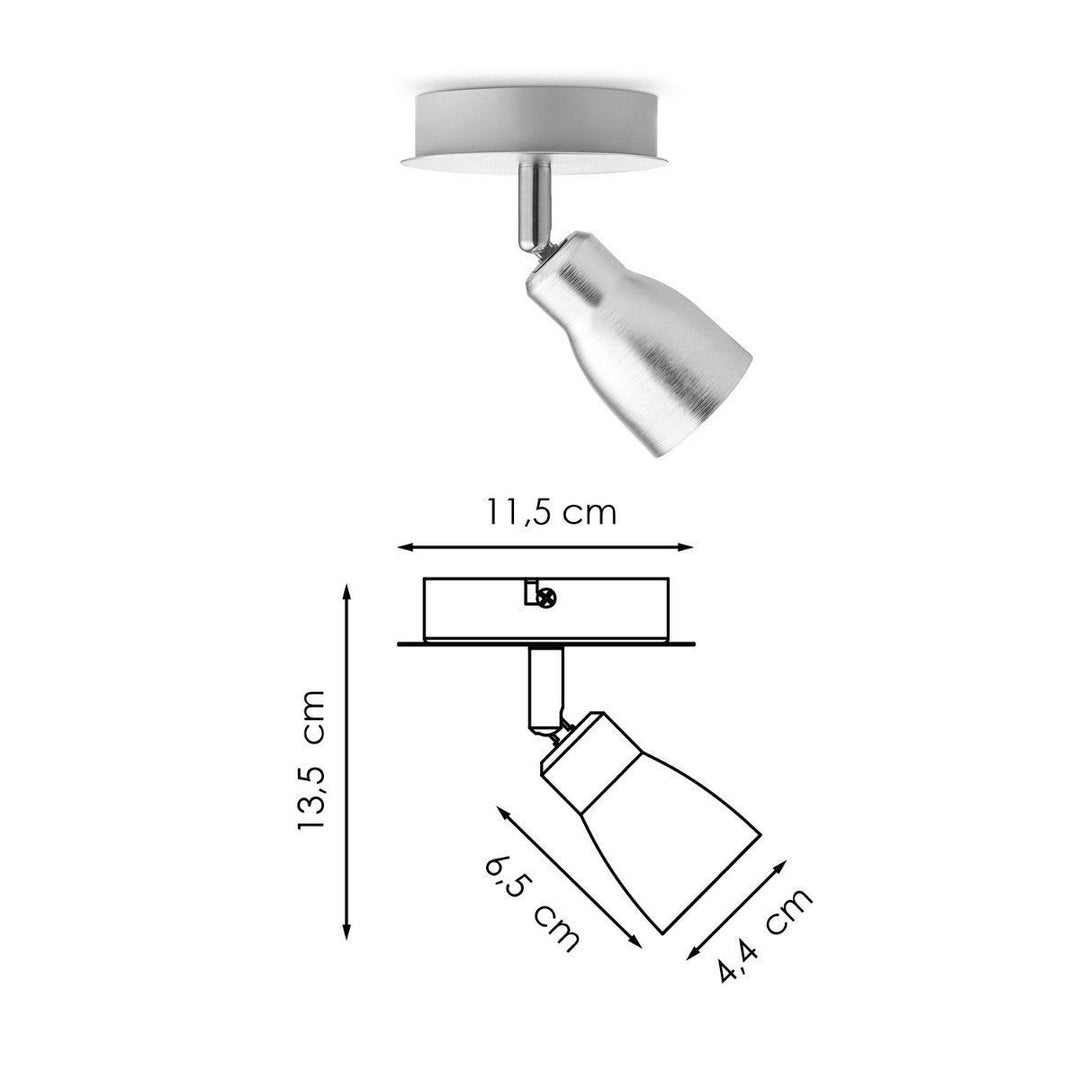 Home Sweet Home LED wandspot Alba - dimbare - geborsteld staal