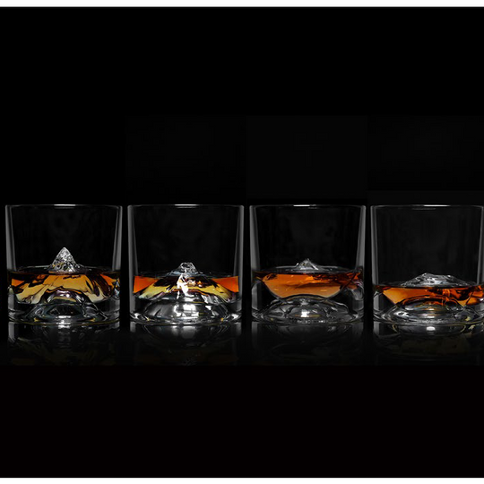 Liiton The Peaks Whiskey Glasses, mixed set, 4-pack, giftbox