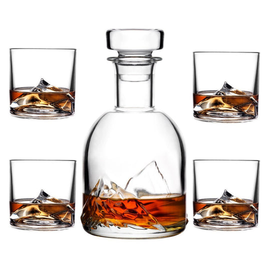 Liiton Everest Set, Karaf 1,0L + 4x glas 270ml, geschenkdoos