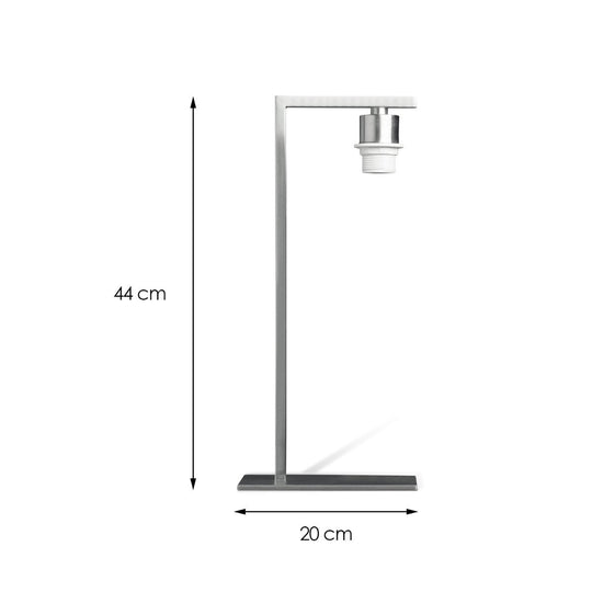 Home Sweet Home tafellamp voet Block 22/22/44cm - Geborsteld staal