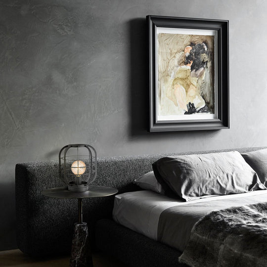 Home Sweet Home Nero Industri?le Tafellamp met Open Frame