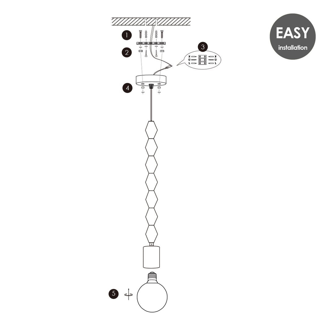 Home Sweet Home hanglamp Dana Tube - LED G125 lamp - dimbaar E27 amber