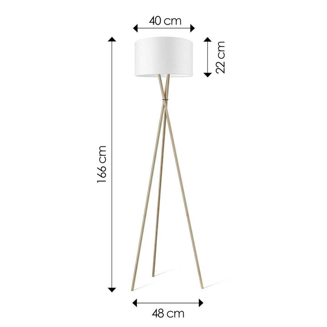 Home Sweet Home vloerlamp Bling-Legs Brons-Wit-40cm