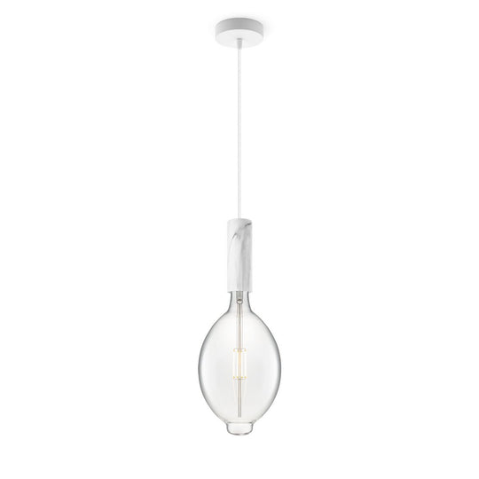 Home Sweet Home hanglamp Marmer Saga Ovaal - G180 - dimbaar E27 helder