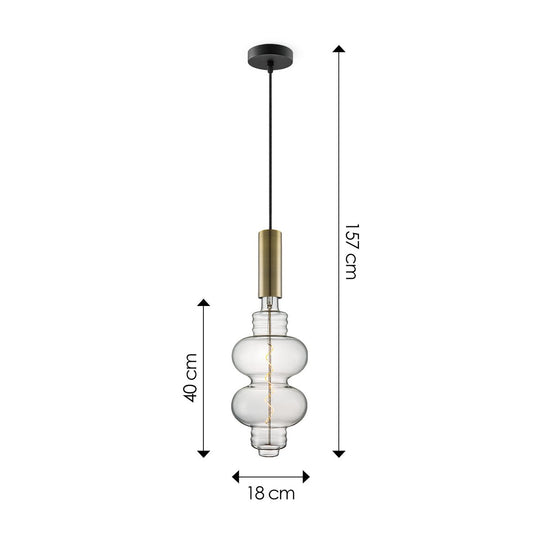 Home Sweet Home hanglamp brons Saga Diabolo - dimbaar E27 helder