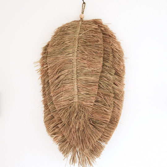 Tropisch Wanddecor 50 cm Bladvormig Handgeweven van Raffia TIPIN