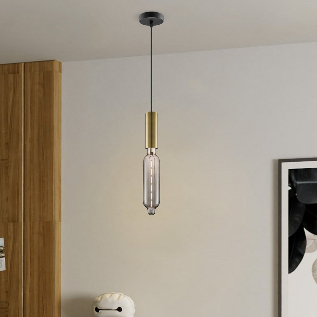 Home Sweet Home hanglamp brons Saga Tube - G78 - dimbaar E27 rook