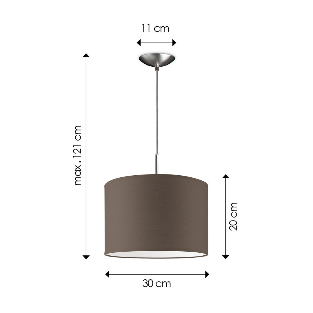 Home Sweet Home hanglamp Tube Deluxe, E27, taupe, 30cm