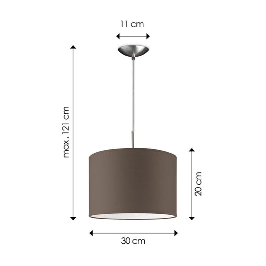 Home Sweet Home hanglamp Tube Deluxe, E27, taupe, 30cm