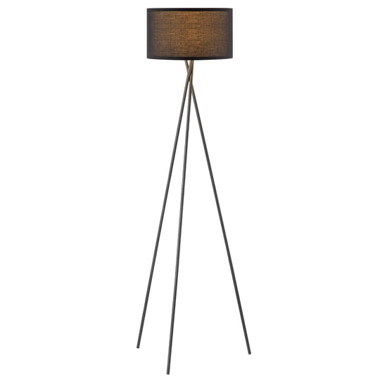 Home Sweet Home Moderne Vloerlamp - Lampenkap zwart - 53x53x138