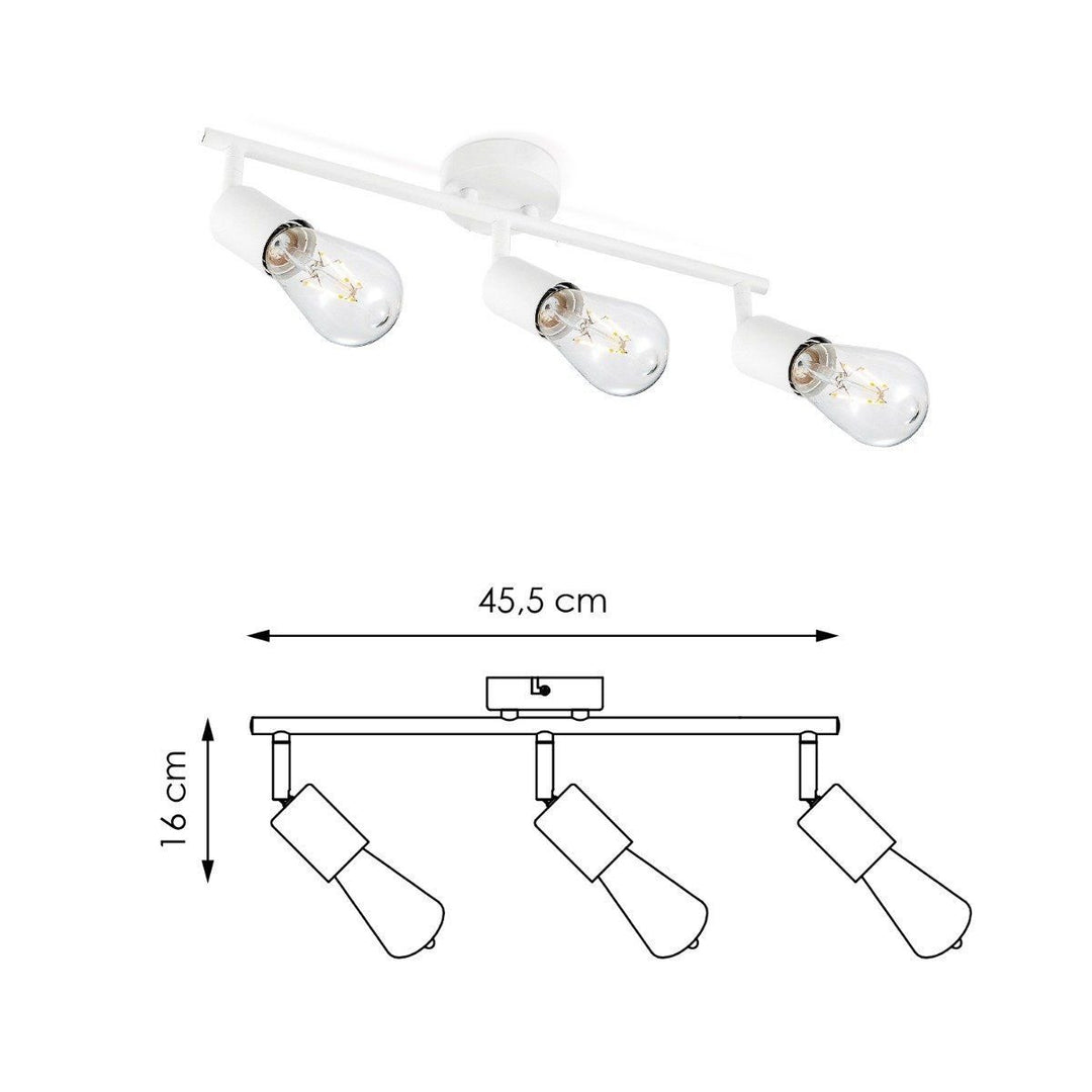 Home Sweet Home Opbouwspot Spy 3 - incl. dimbare LED lamp - wit