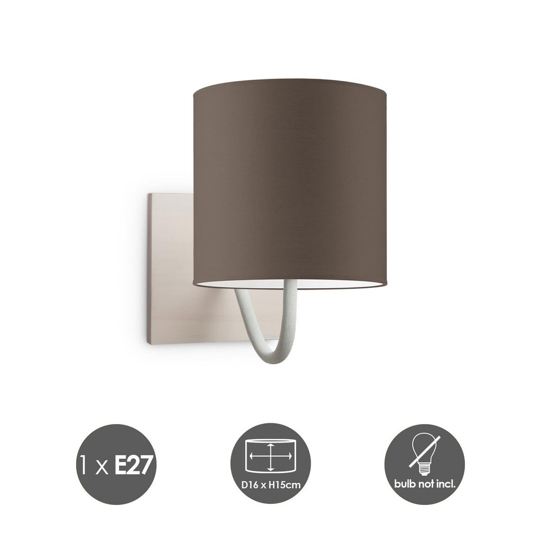 Home Sweet Home Wandlamp - Beach E27 Lampenkap taupe 16cm