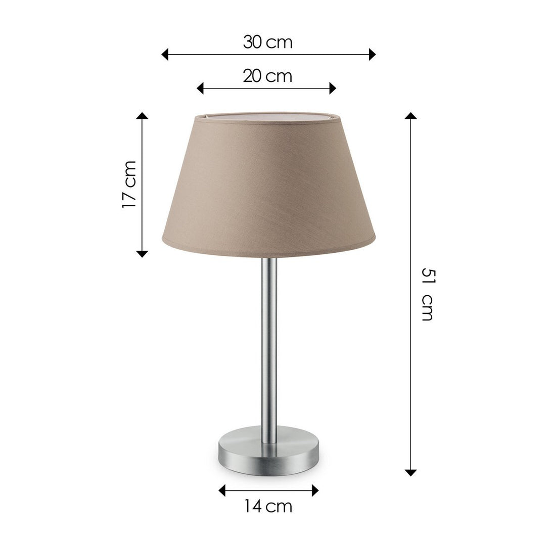 Home Sweet Home Tafellamp Largo - E27 Taupe Tafellamp afmetingen 30cm