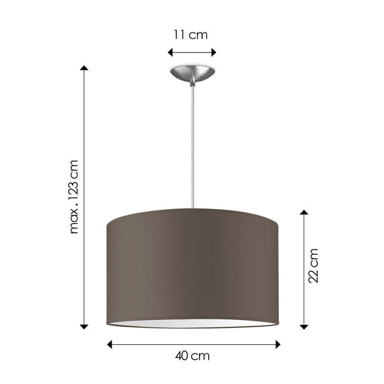 Home Sweet Home hanglamp Bling met lampenkap, E27, taupe, 40cm