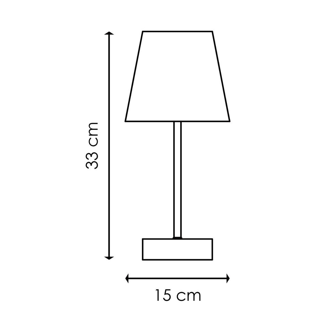 Home Sweet Home Moderne tafellamp Arica - bruin - 15/15/33cm - Stoffen